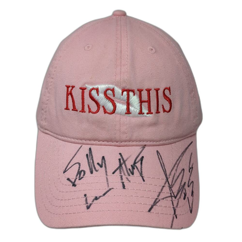 Otto Baseball Cap Pink One Size Autographed Kiss This Aaron Tippin Country Hat